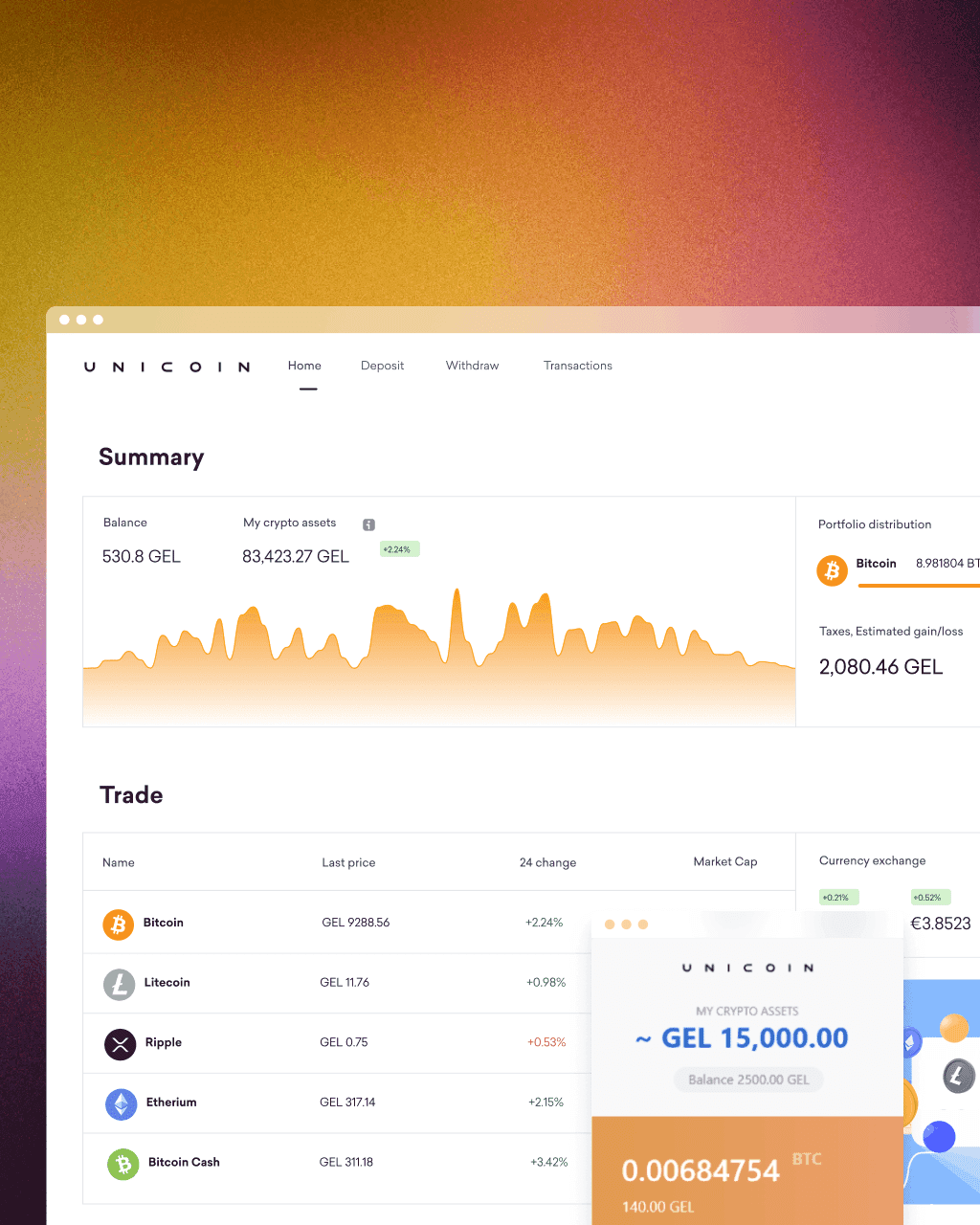 Insage.io Coinbase-like crypto management